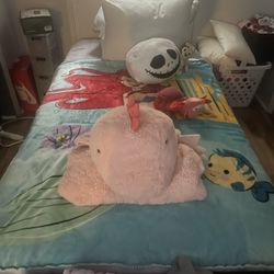 White Bed Frame Comes With Twin Mattress . 