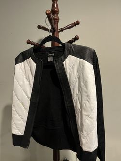 Sweater/jacket W/ Pleather Linning
