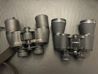 Nikon Aculon 10x42 and Tasco 10x50 binoculars