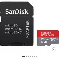 SanDisk Ultra PLUS 256GB microSD: High-Speed Memory Card for Computers