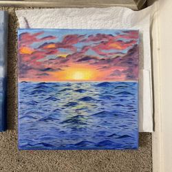 Sunset Oil Painting 