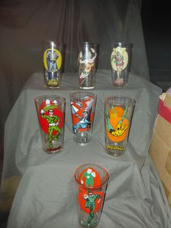 1976 super heros collector drinking glasses.