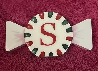Christmas Candy 8” Tabletop Monogram by Ashland NEW!