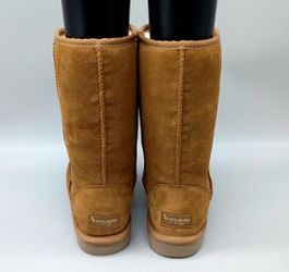 Koolaburra by UGG Brown Suede Mid-Calf Shearling Lined Comfort Boots Women's 7