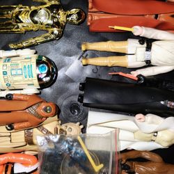 Vintage All Original 1977 Kenner Star Wars Case Lot VINYL CAPE JAWA !!