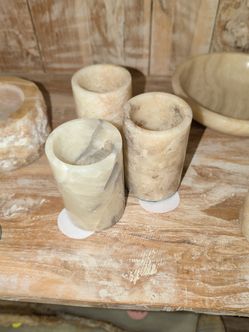 Stone toothbrush holders