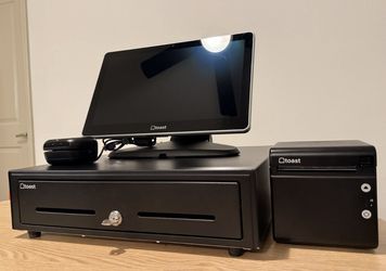 Toast POS System Bundle Kiosk, Cash Drawer, Contactless Pay, Receipt Printer