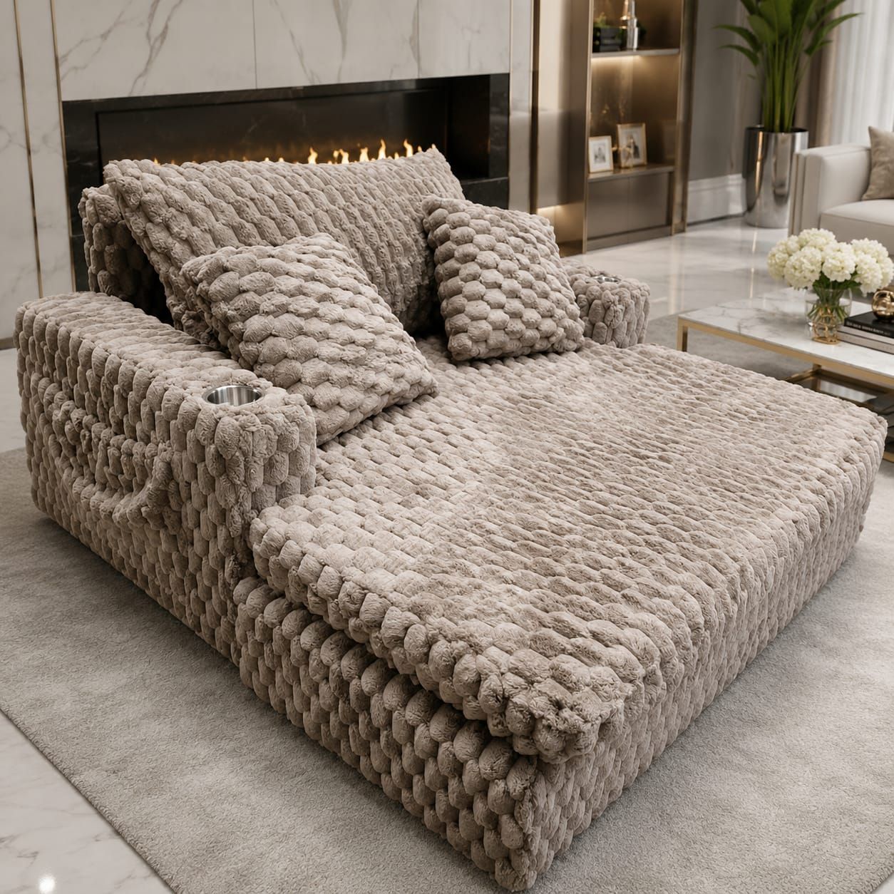 Modern 2 Arm Chaise Sofa โ Stylish Living Room Furniture