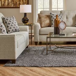 Tweed Beige Sofa And Loveseat! 