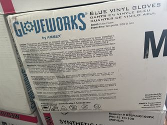 Blue gloves