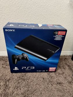 Box And Inserts Only NO CONSOLE Sony PlayStation 3 PS3 Super Slim 500 GB Black Console