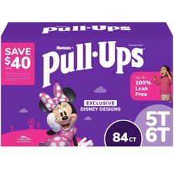 Huggies Pull Ups Minnie Diapers Size 5T, 6T, 84 Ct