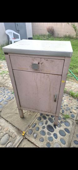 vintage SIMMONS Furniture metal cabinet