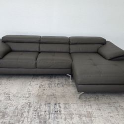 Dark Grey Microfiber Sectional L Shape