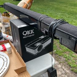 QKK Mini Projector With Sound Bar