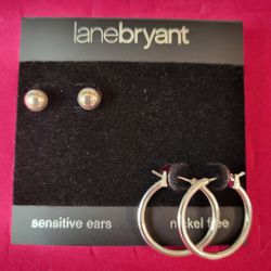 Lane Bryant Silver Earrings 