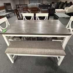 6 PC DINING TABLE 