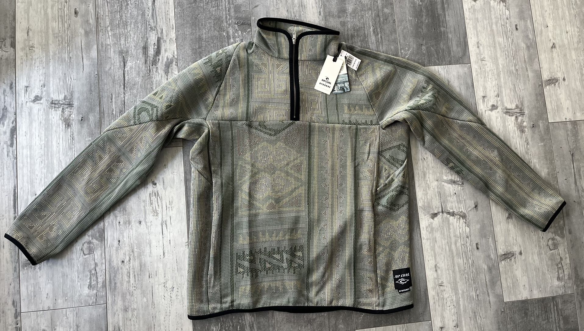 Rip Curl X Byborre Quarter Zip Crew Pullover Sweatshirt NWT Surf $459.95 Sz M