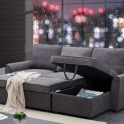 Brand New L-Shaped Sofa Bed With Storage