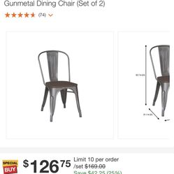 New gunmetal  Chairs  