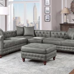 Sectional Sofa + Ottoman