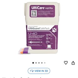 UltiCare VetRx U-40 UltiGuard Safe Pack Pet Insulin Syringes (29g 3/10cc 1/2")
