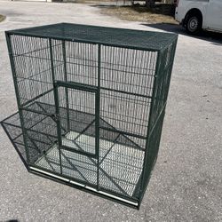 Large Metal Bird Flight Small Animal Cage with Door! Great condition!  21.5x32.5x38in