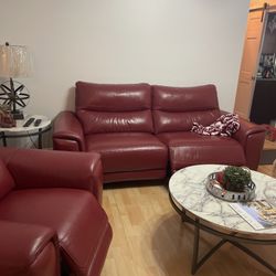 Red Leather Recliners 