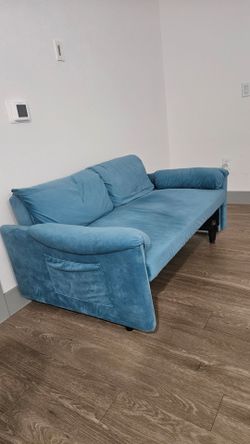 💙 Cozy Blue Sofa Bed for Sale – Stylish & Space Saving!