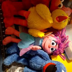 sesame street plush lot of 4 stuffed animals