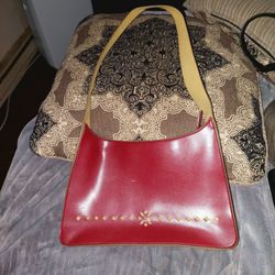 Red Leather Shoulder Bag