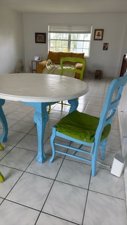 Kitchen dining table with four chairs