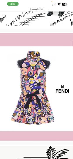 Authentic New With Tags fendi girls Monster 7Y