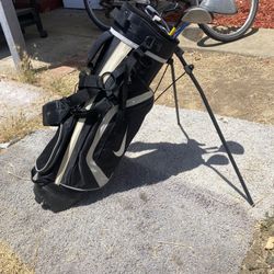 Taller Junior Golf Bag Nike Stand Bag Backpack Straps (shorter Womens) Some Junior Clubs Too