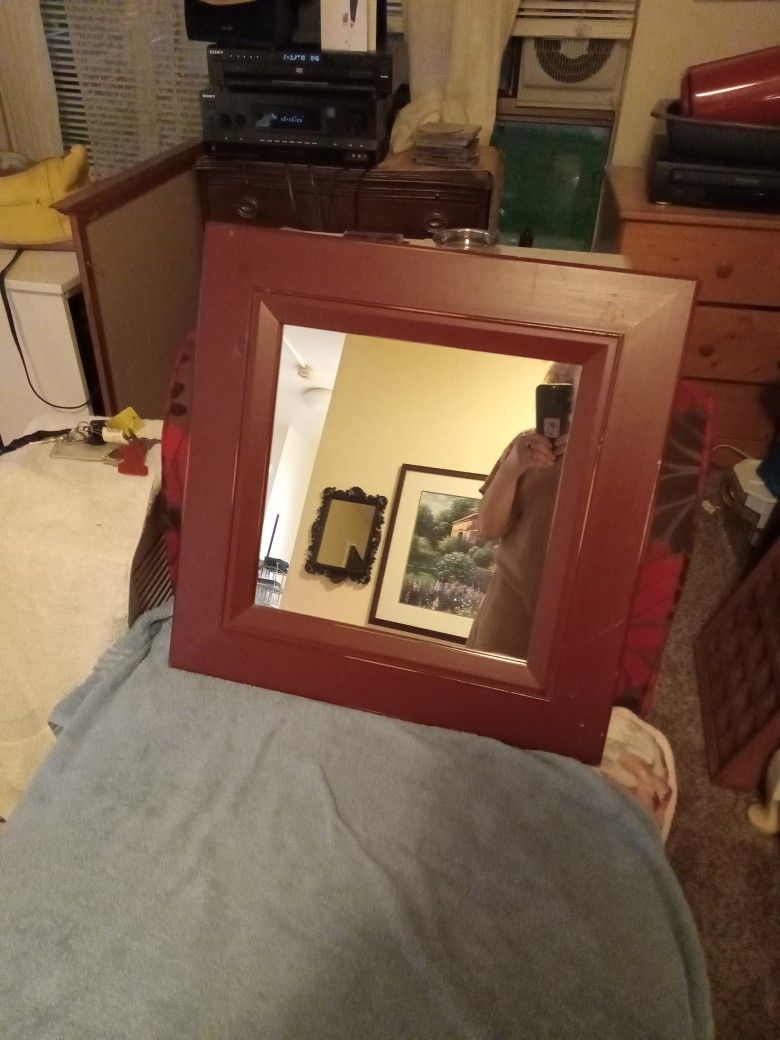 Reddish Brown Barn Design Mirror