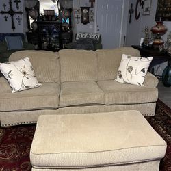 Sofa And Large Ottoman 