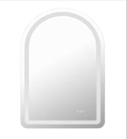 Glacier Bay 24 in. W x 36 in. H Arched Frameless Anti-Fog LED Light Wall Bathroom Vanity Mirror