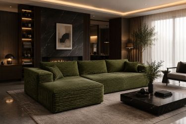 Sectional sofa in the form of an L