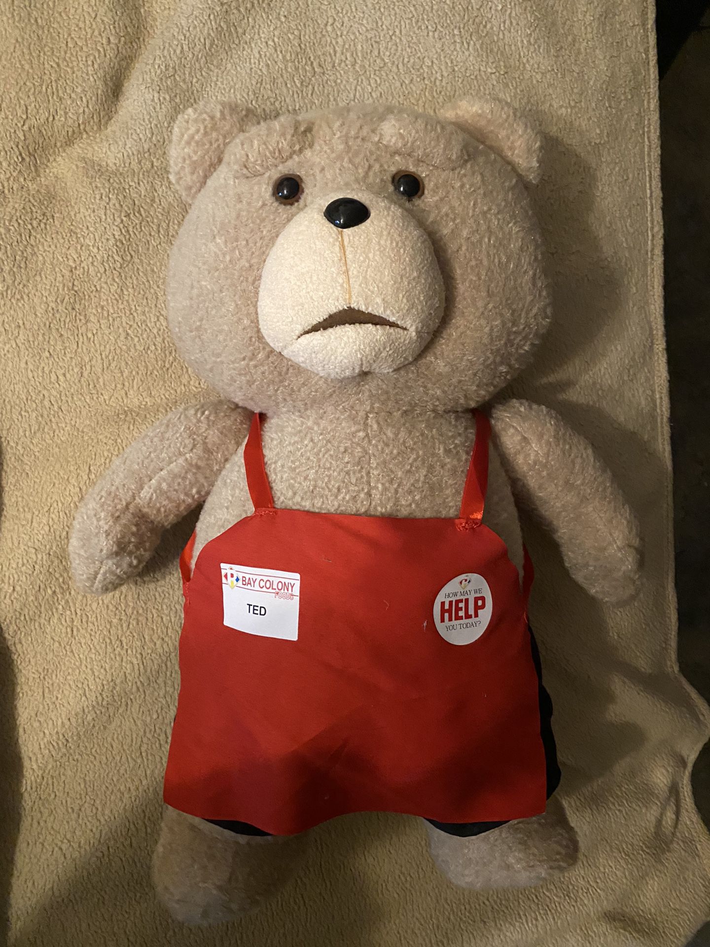 Large Plush Ted Teddy Bear With 2 Outfits