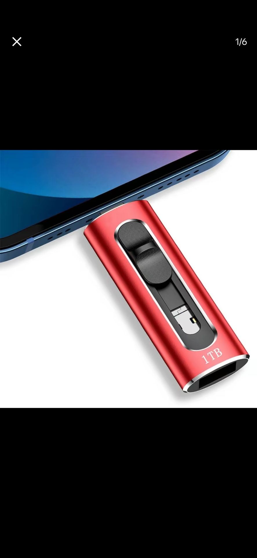 BOYMXU USB Flash Drive Intended For iPhone And iPad, 1TB Photo Stick Memory Stick Storage For Photos And Videos Backup, Compatible with iPhone iPad An