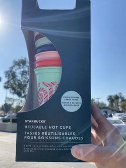 Starbucks Candy Cane Changing color Reusable hot cups
