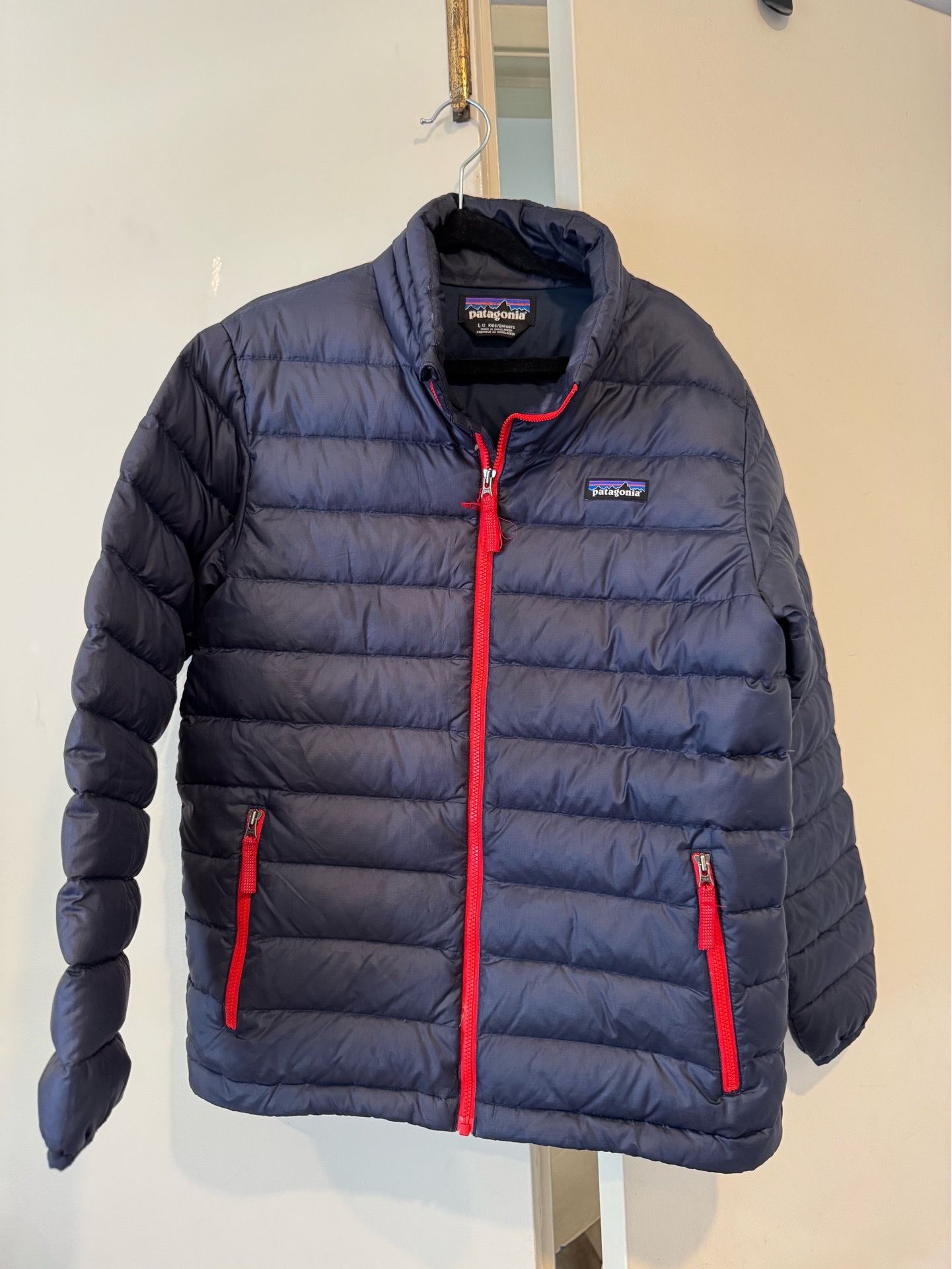 Patagonia Boys Puffy Jacket Blue Size L-12