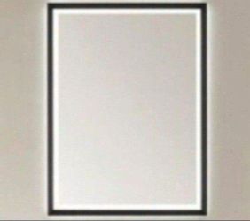Vinnova 24-in W x 32-in H LED Lighted Black Rectangular Flat Bathroom Vanity Mirror