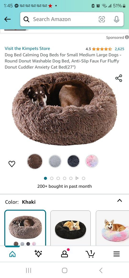 Dog Bed New Medium Size 