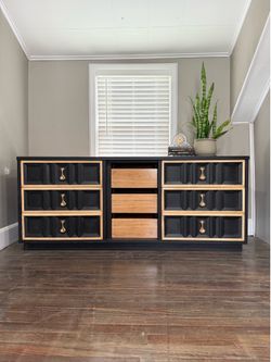 Dresser / Credenza / Sideboard Black & Wood
