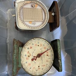 Antique Scale Kitchen Postal Equipment Vintage