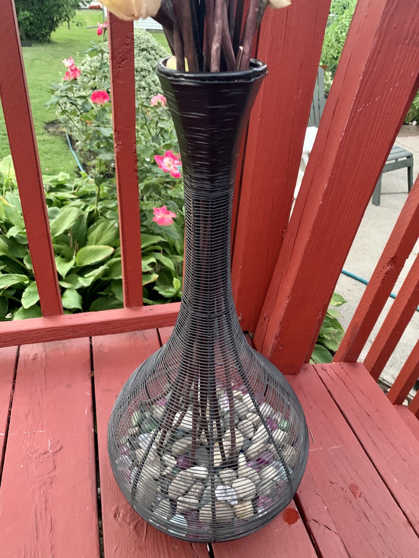 Large Metal Vase - Indoor/Outdoor