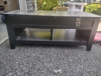 Black lift top coffee table