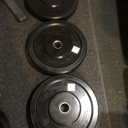 Olympic Rubber Bumper Plates Weights Barbell 2inch