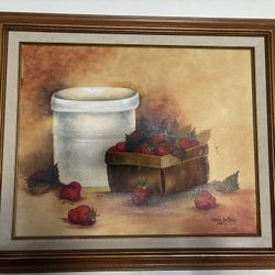 Strawberry Oil Painting 